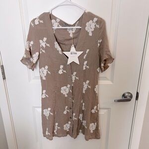 HAZEL Floral Embroidered Mini Dress